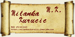 Milanka Kurucić vizit kartica